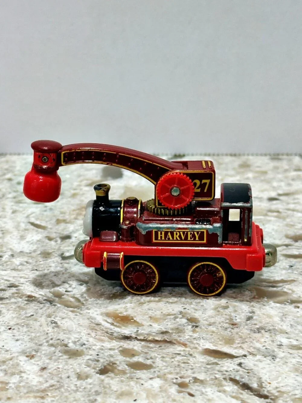 Thomas & Friends Harvey Crane Engine #27 Die Cast Take Along 2003 Learning Curve